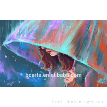 Painting umbrella colorful oil painting still life bedroom wall decor painting